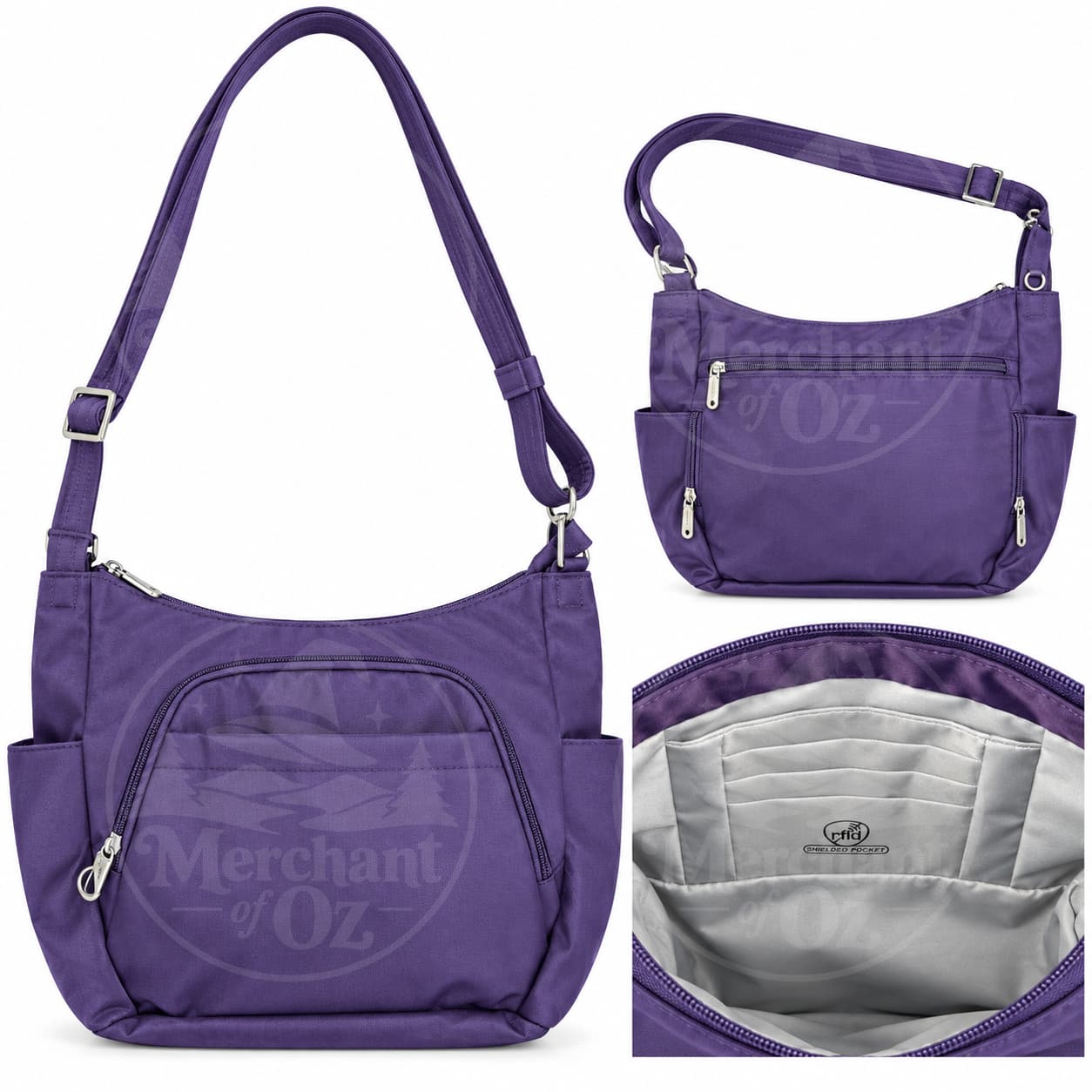 Purple shoulder bag