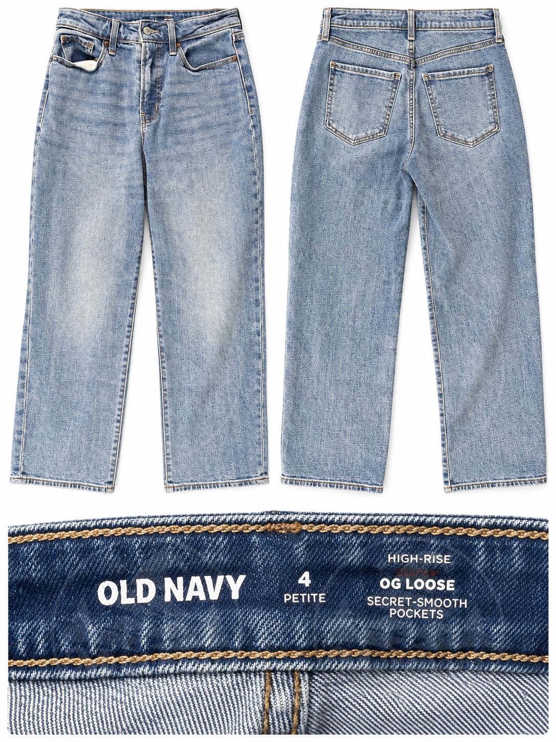 Loose light-wash jeans