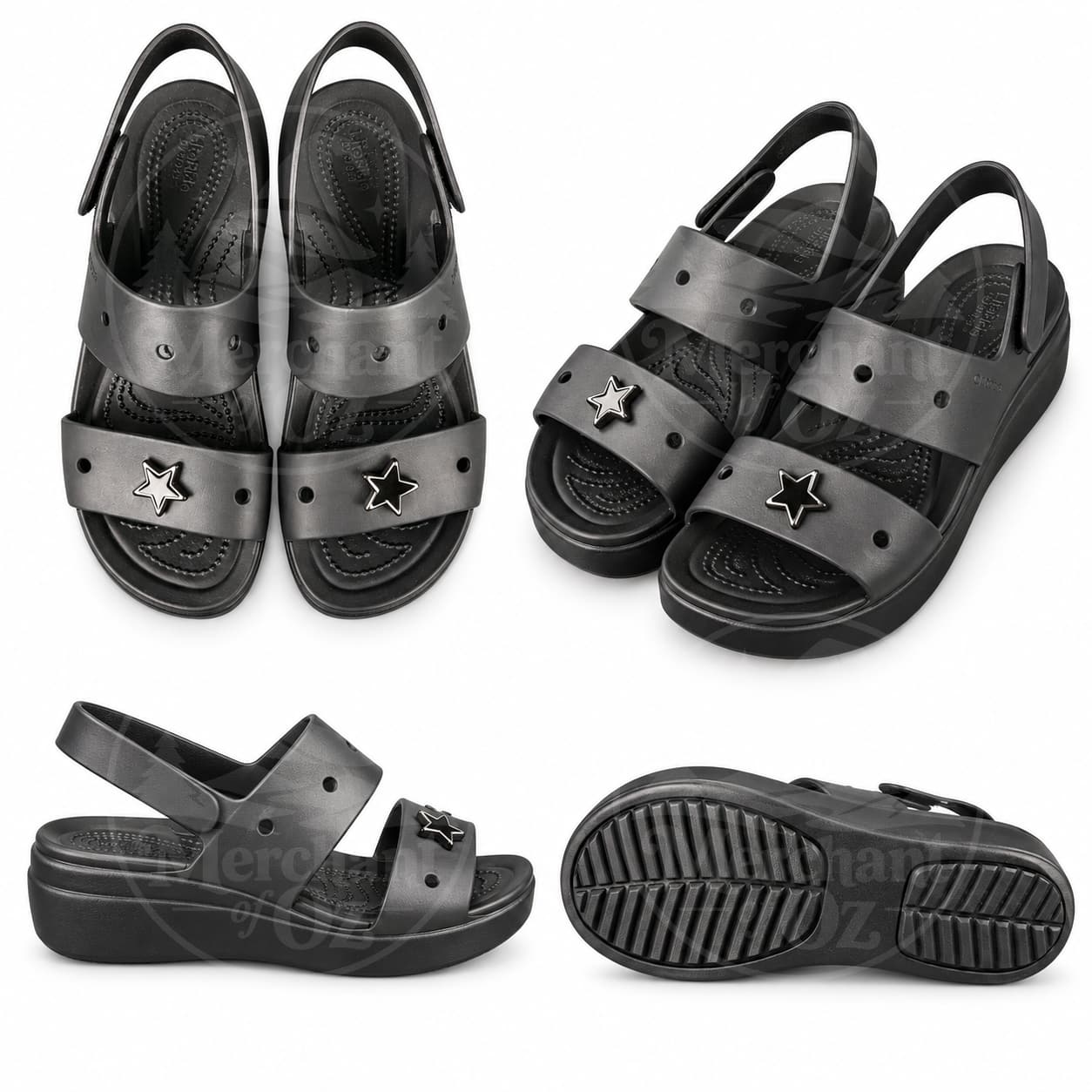 Star platform sandals